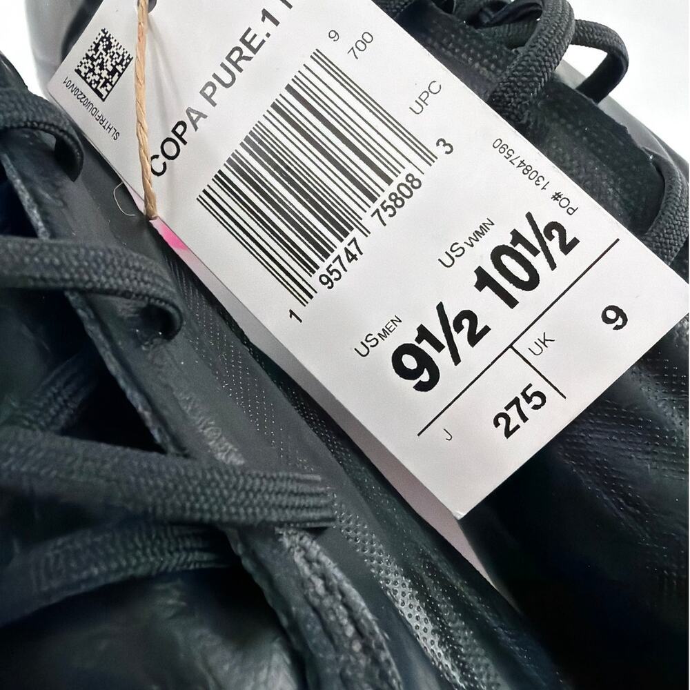 Adidas Unisex Core Black Pink 2 Copa Pure.1 Firm Ground Boots Size M 9.5 W 10.5 - Picture 3 of 12